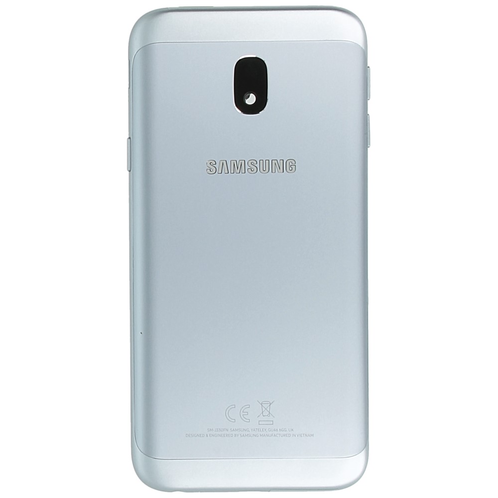 Samsung Galaxy J3 17 Sm J330f Battery Cover Silver Blue Gh 140b