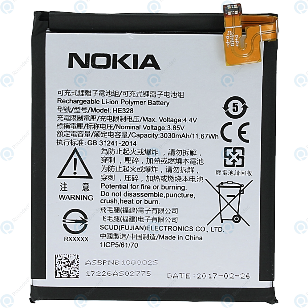Genuine NOKIA HE328 Batería Para NOKIA 8 3030mAh 