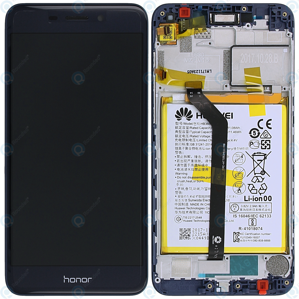 Huawei Honor 6c Pro Jmm L22 Display Module Front Cover Lcd Digitizer Battery Blue nrt