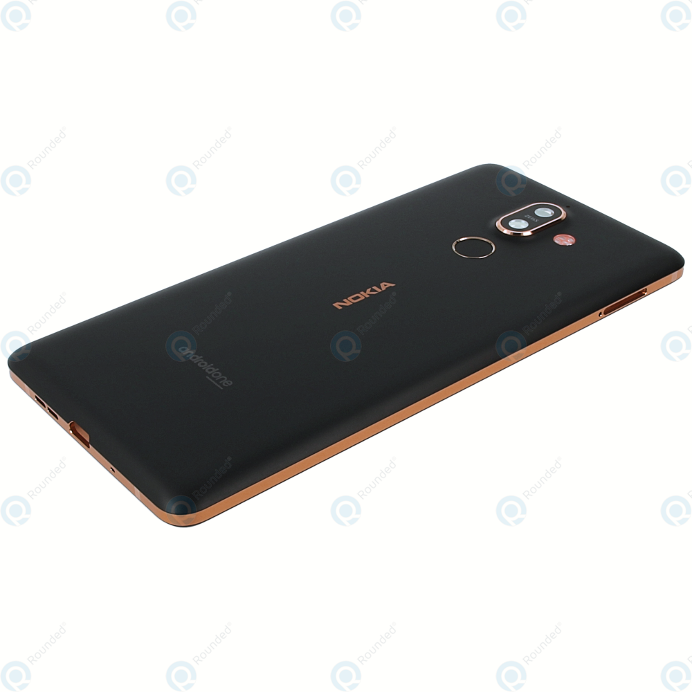 Nokia 7 Plus Dual Sim (TA-1046) Battery Cover Black Copper 20B2NBW0002