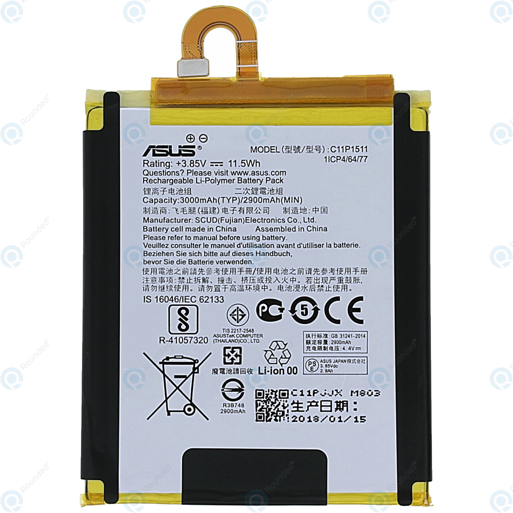 Asus Zenfone 4 Selfie Zb553kl Zd553kl Battery C11p1511 3000mah 0b0