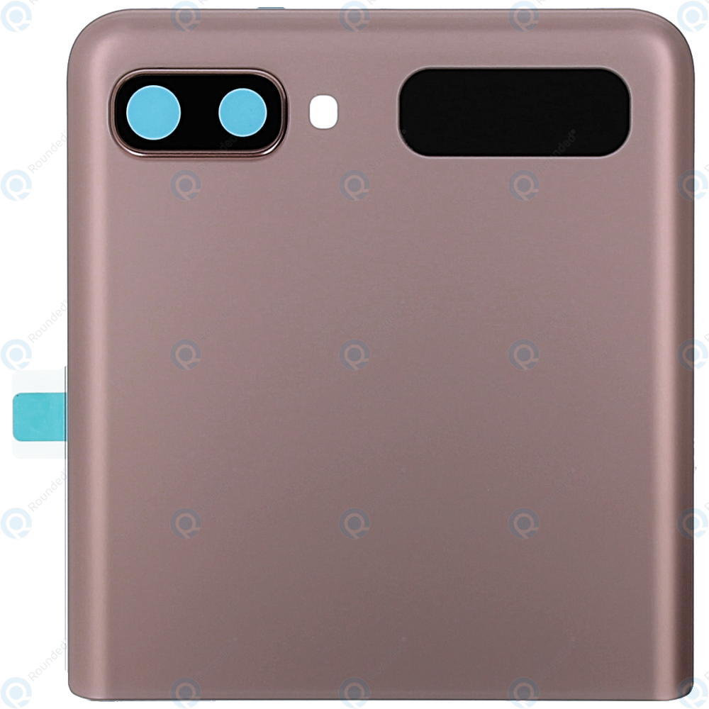 Samsung Galaxy Z Flip 5g Sm F707b Battery Cover Top Back Lcd Mystic Bronze Gh96 b