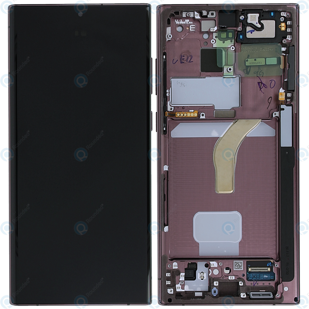 Samsung Galaxy S22 Ultra (SM-S908B) Display unit complete burgundy  GH82-27489B GH82-27487BGH82-27488B