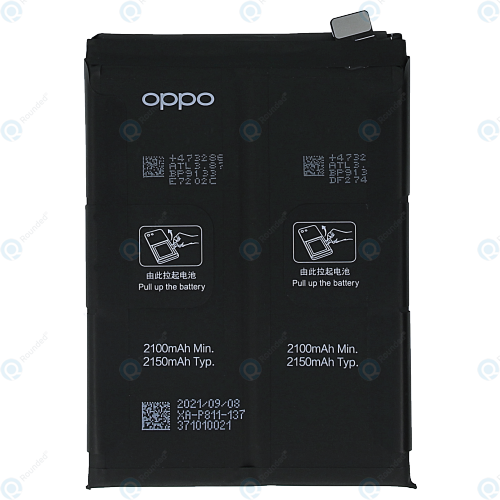 Coque Arrière En Verre De Remplacement Pour OPPO FIND X3 LITE / RENO 5 - Double Face + Autocollant - Argent