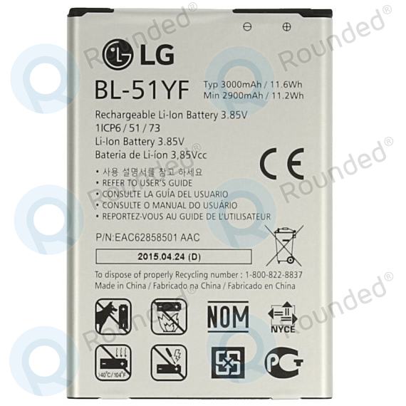 LG G4 H818) Battery BL-51YF 3000mAh EAC62818401
