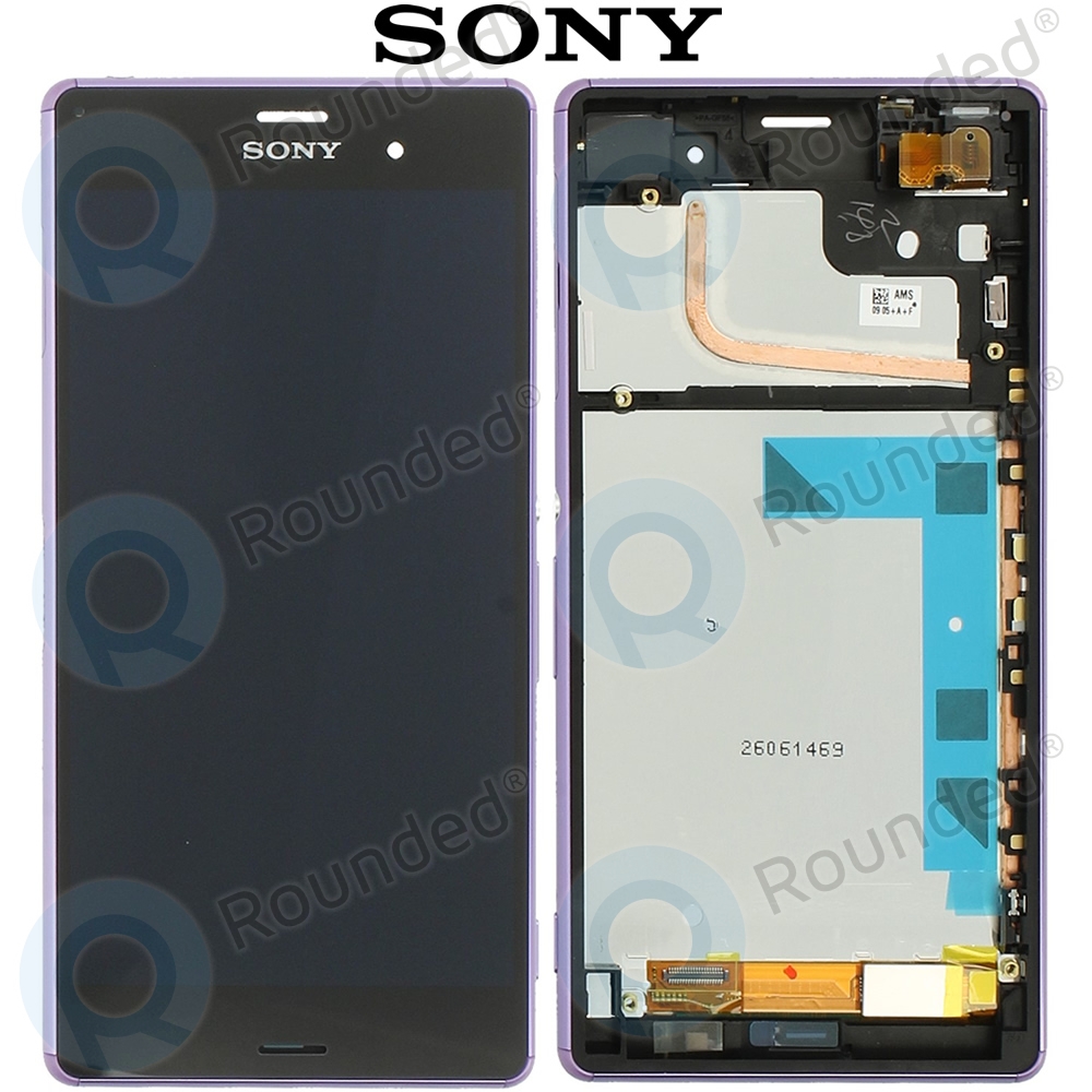 scheerapparaat koken neef Sony Xperia Z3 (D6603, D6643, D6653) Display unit complete purple1294-1569