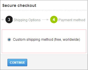 shipping free option in checkout