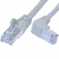 FTP CAT6 network cable 2 meter Type: S/FTP CAT6. Wires: AWG 27/7. Connector 1: RJ45 Male. Connector 2: RJ45 Male. Length: 2 meter. Color: Grey. Halogen free: No. Extra: 1x Right angle cable.