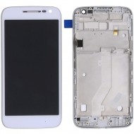 Lenovo Moto G4 Play Display module frontcover+lcd+digitizer white Display digitizer, touchpanel incl. frontcover.