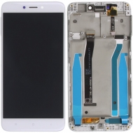 Xiaomi Redmi 4 (4X) Display module frontcover+lcd+digitizer white Display digitizer, touchpanel incl. frontcover.