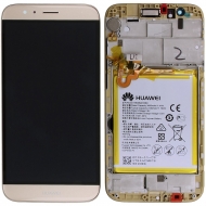 Huawei G8 Display module frontcover+lcd+digitizer+battery gold 02350MXA 02350MXA