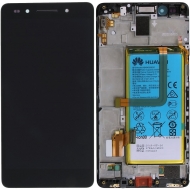 Huawei Honor 7 (PLK-L01) Display module frontcover+lcd+digitizer+battery grey 02350MFN 02350MFN