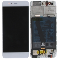 Huawei P10 Display module frontcover+lcd+digitizer+battery + battery white 02351DQN 02351DQN