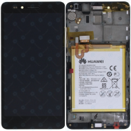 Huawei Honor 5X (KIW-L21) Display module frontcover+lcd+digitizer+battery grey 02350PVL