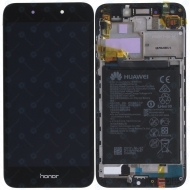 Huawei Honor 6A (DLI-AL10) Display module frontcover+lcd+digitizer+battery grey 02351KTW