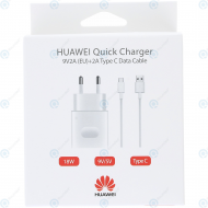 Huawei Quick travel charger 2000mAh incl. USB data cable type-C white (EU Blister) AP32
