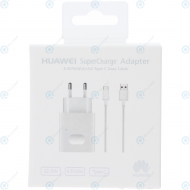 Huawei SuperCharge travel adapter 5000mAh incl. USB data cable type-C white (EU Blister) AP81_image-1