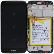 Huawei G8 (RIO-L01) Display module frontcover+lcd+digitizer+battery grey 02350KKK