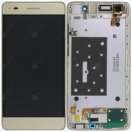 Huawei Honor 4C (CHM-U01) Display module frontcover+lcd+digitizer gold 02350GBR