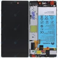 Huawei P8 (GRA-L09) Display module frontcover+lcd+digitizer+battery grey 02350GSR 02350GRW