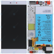 Huawei P8 (GRA-L09) Display module frontcover+lcd+digitizer+battery silver 02350GSQ 02350GRS