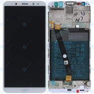 Huawei Mate 10 Lite (RNE-L01, RNE-L21) Display module frontcover+lcd+digitizer+battery white gold 02351QXU