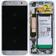Samsung Galaxy S7 Edge (SM-G935F) Display unit complete  + battery silver GH82-13389A