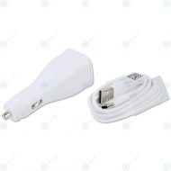 Samsung Dual Car charger 12-30V 2000mAh EP-LN920BW incl. Data cable type-C EP-DN930CWE white