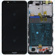 Huawei Honor 7X (BND-L21) Display module frontcover+lcd+digitizer+battery black 02351PUU