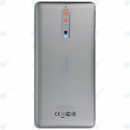 Nokia 8 Battery cover silver grey 20NB1SW0014