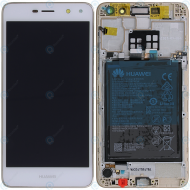 Huawei Y5 2017 (MYA-L22) Display module frontcover+lcd+digitizer+battery white 02351KUJ