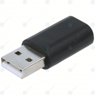 USB 2.0 A Male to USB 3.1 C Female adapter black