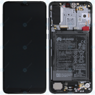 Huawei P20 Pro (CLT-L09, CLT-L29) Display module frontcover+lcd+digitizer+battery midnight blue 02351WTP