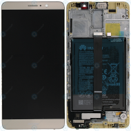 Huawei Mate 9 Display module frontcover+lcd+digitizer+battery gold 02350YXL