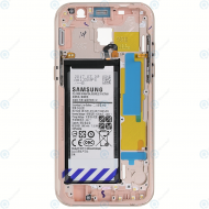 Samsung Galaxy A5 2017 (SM-A520F) Middle cover + Battery pink GH82-13664D
