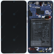 Huawei Mate 20 (HMA-L09, HMA-L29) Display module frontcover+lcd+digitizer+battery midnight blue 02352FQM