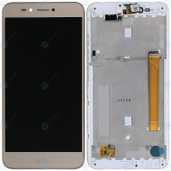 Wiko U Pulse Lite Display module frontcover+lcd+digitizer gold white S101-AH1070-000