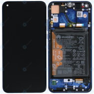 Huawei Honor View 20 (PCT-L29B) Display module frontcover+lcd+digitizer+battery sapphire blue 02352JKQ