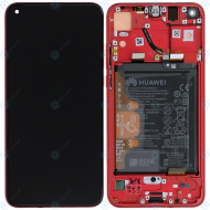 Huawei Honor View 20 (PCT-L29B) Display module frontcover+lcd+digitizer+battery phantom red 02352JKR