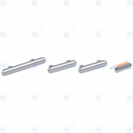 Side key set silver for iPhone Xs