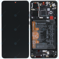 Huawei P30 (ELE-L09 ELE-L29) Display module frontcover+lcd+digitizer+battery black 02352NLL