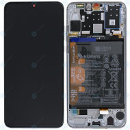 Huawei P30 Lite (MAR-L21) Display module frontcover+lcd+digitizer+battery pearl white 02352RQC