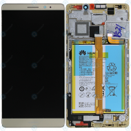 Huawei Mate 8 (NTX-L09, NTX-L29A) Display module front cover + LCD + digitizer + battery champagne gold 02350PBS