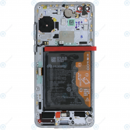 Huawei P40 (ANA-NX9 ANA-LX4) Display module front cover + LCD + digitizer + battery ice white 02353MFW_image-2