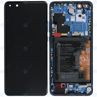 Huawei P40 Pro (ELS-NX9 ELS-N09) Display module front cover + LCD + digitizer + battery deep sea blue 02353PJJ