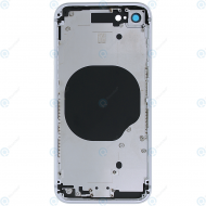 Battery cover with frame (NO LOGO) silver for iPhone 8_image-1