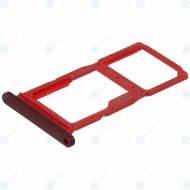 Huawei Honor 9X (STK-LX1) Sim tray + MicroSD tray charm red