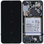 Samsung Galaxy S22 (SM-S901B) Display module front cover + LCD + digitizer + battery phantom black GH82-27518A