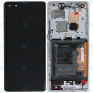 Huawei Mate 40 Pro (NOH-NX9) Display module front cover + LCD + digitizer + battery silver frost 02353YXC