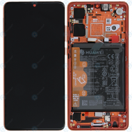 Huawei P30 Lite New Edition (MAR-L21BX) Display module front cover + LCD + digitizer + battery amber sunrise 02354HRG